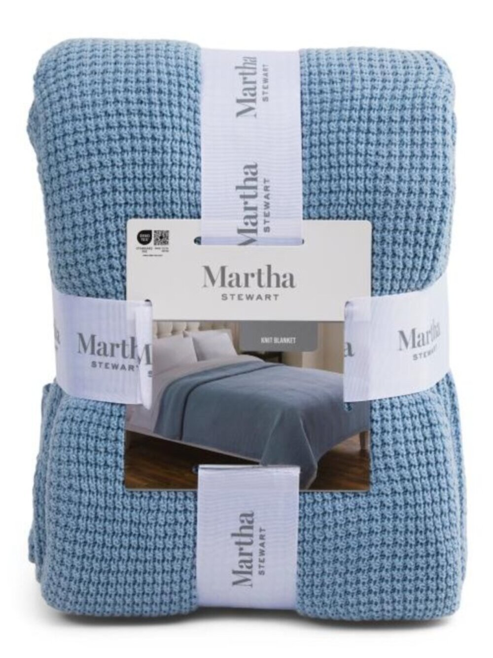 MARTHA STEWART Textured Knit Waffle Blanket